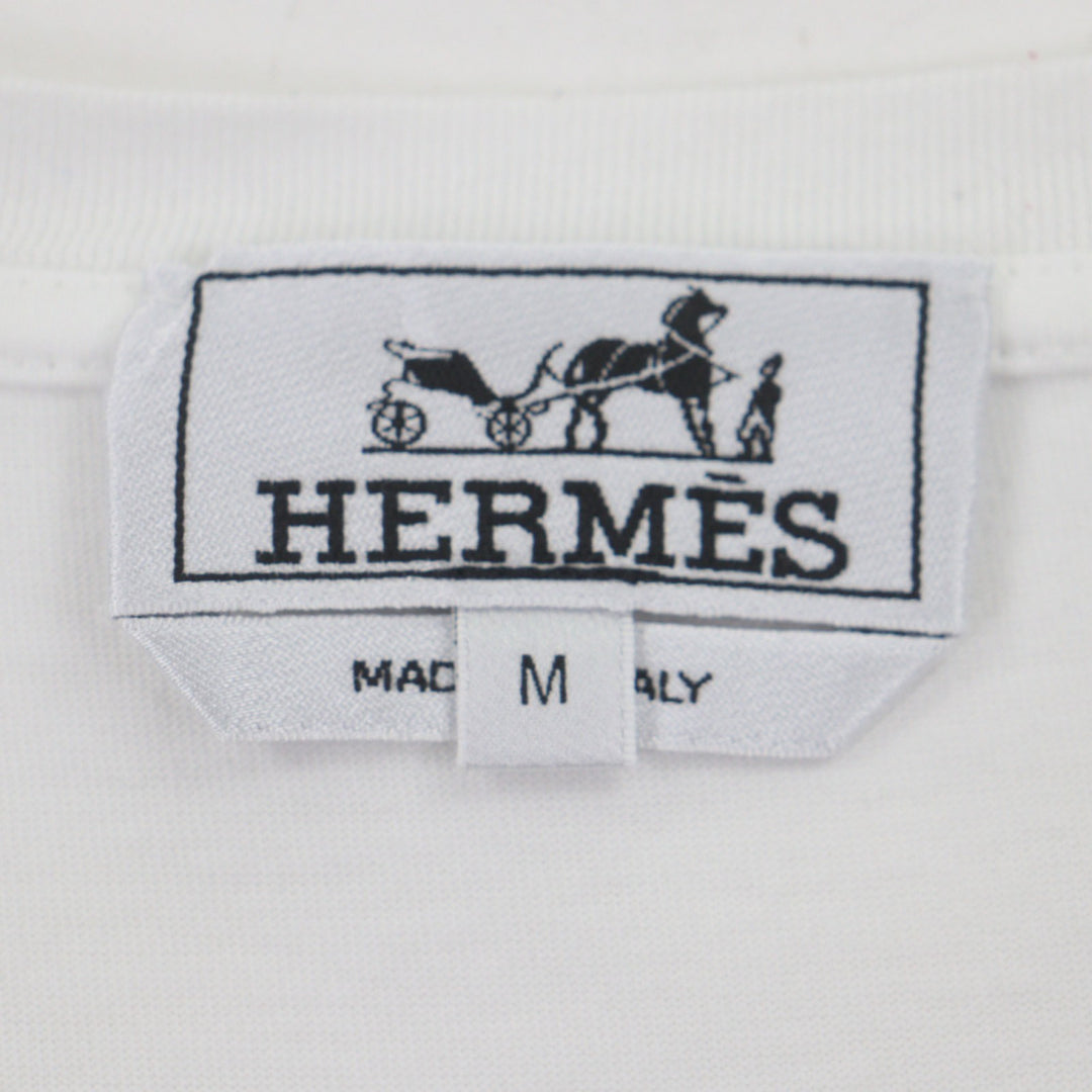 Great HERMES Short sleeve T-shirt Hello Mr. Farrier white cotton mens M