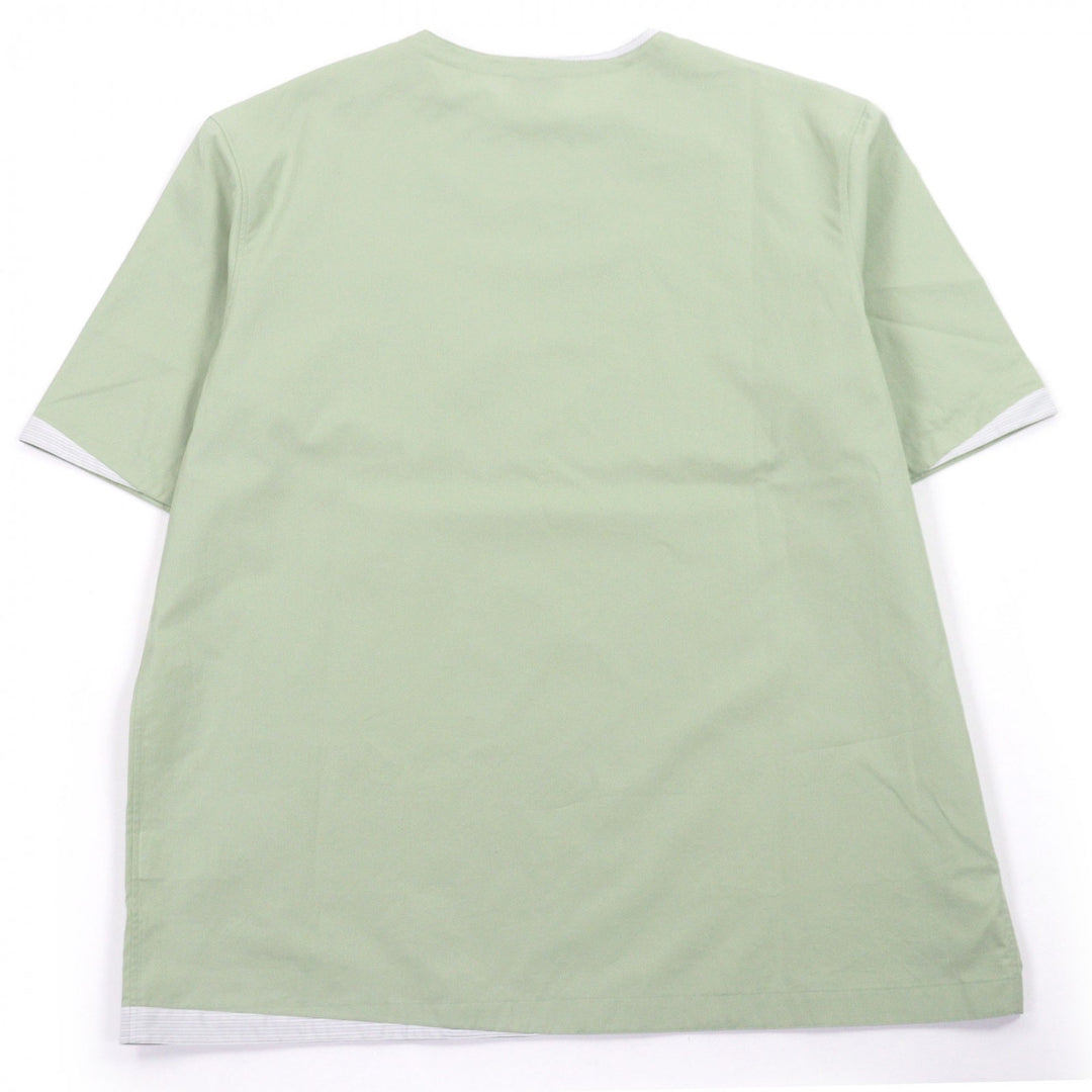 Pristine HERMES T-shirt Zip design Light green cotton mens 41