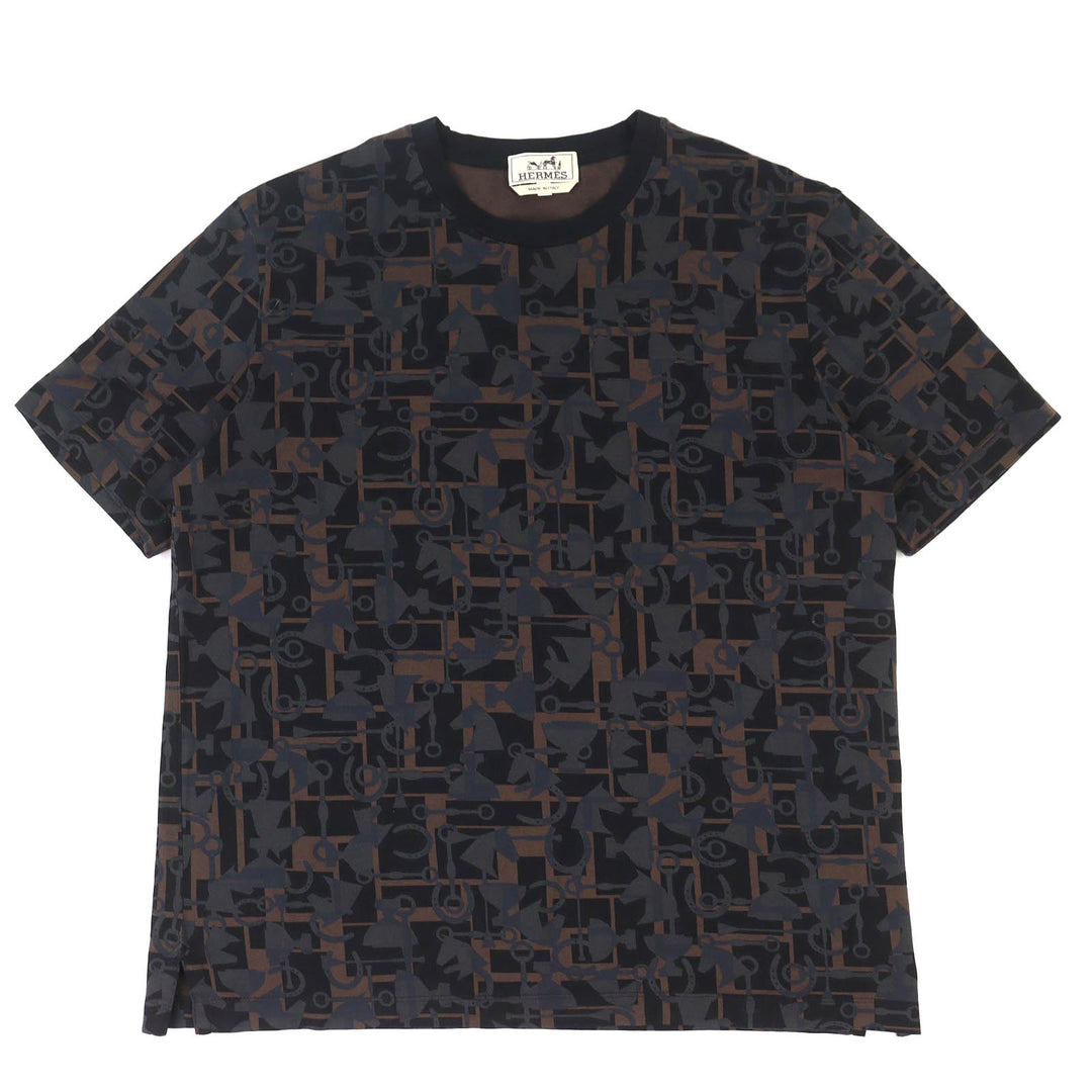 Great HERMES Short sleeve T-shirt All-over print crew neck M 20AW