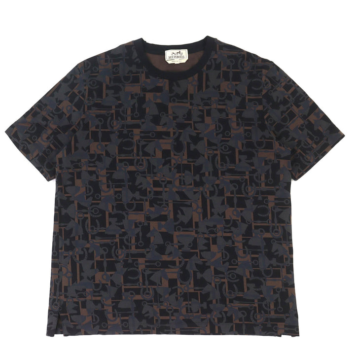 Great HERMES Short sleeve T-shirt All-over print crew neck M 20AW