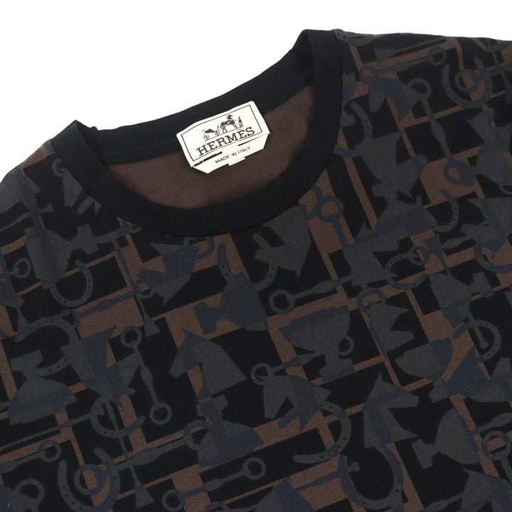 Great HERMES Short sleeve T-shirt All-over print crew neck M 20AW