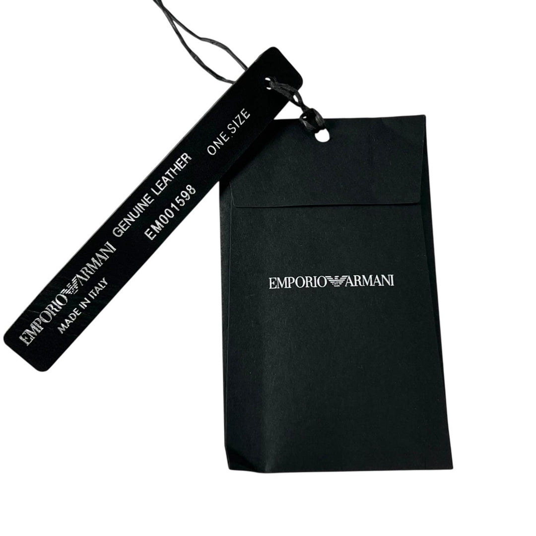 Pristine EMPORIO ARMANI belt reversible black leather mens