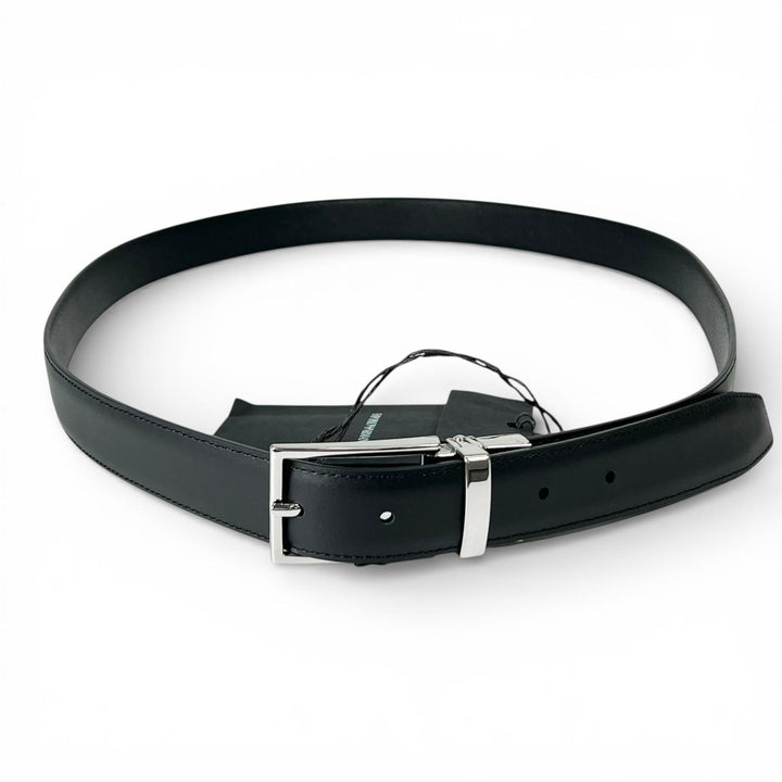 Pristine EMPORIO ARMANI belt reversible black leather mens