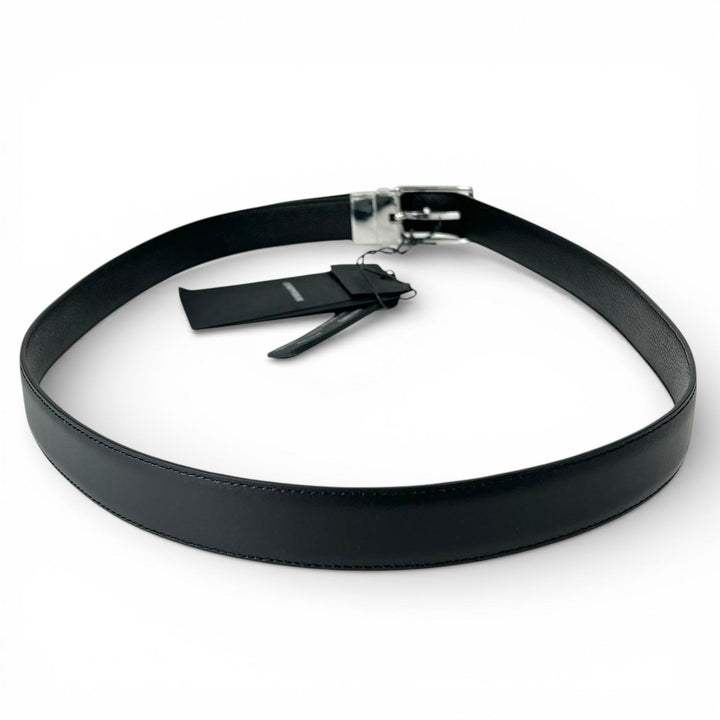 Pristine EMPORIO ARMANI belt reversible black leather mens