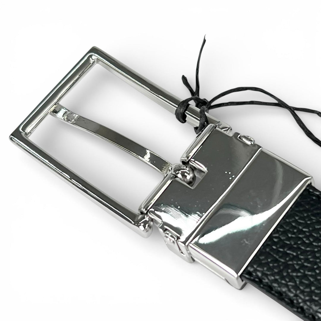 Pristine EMPORIO ARMANI belt reversible black leather mens