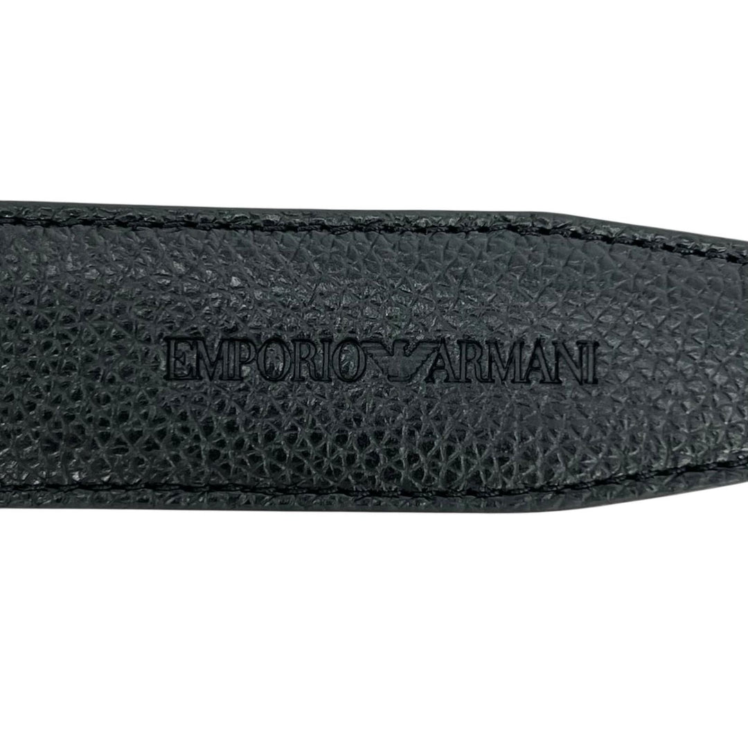 Pristine EMPORIO ARMANI belt reversible black leather mens
