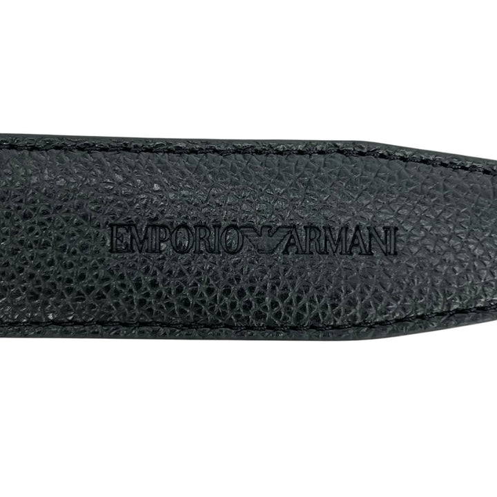 Pristine EMPORIO ARMANI belt reversible black leather mens
