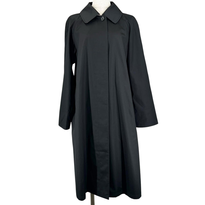 Great BURBERRY LONDON coat Nova check collar lining black cotton Women 11