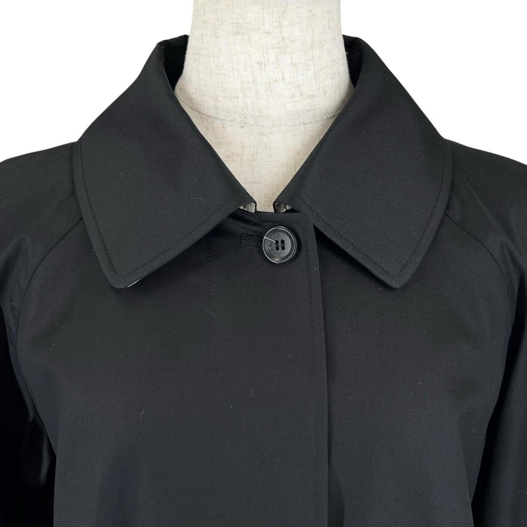 Great BURBERRY LONDON coat Nova check collar lining black cotton Women 11