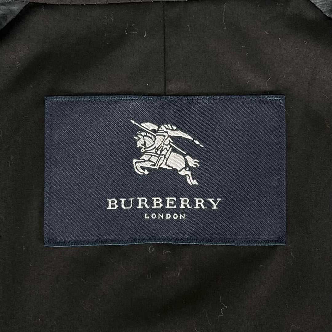 Great BURBERRY LONDON coat Nova check collar lining black cotton Women 11