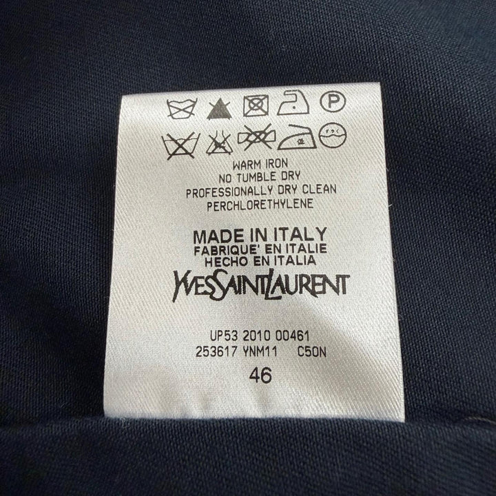 Great YVES SAINT LAURENT coat Navy cotton mens IT 46 253617