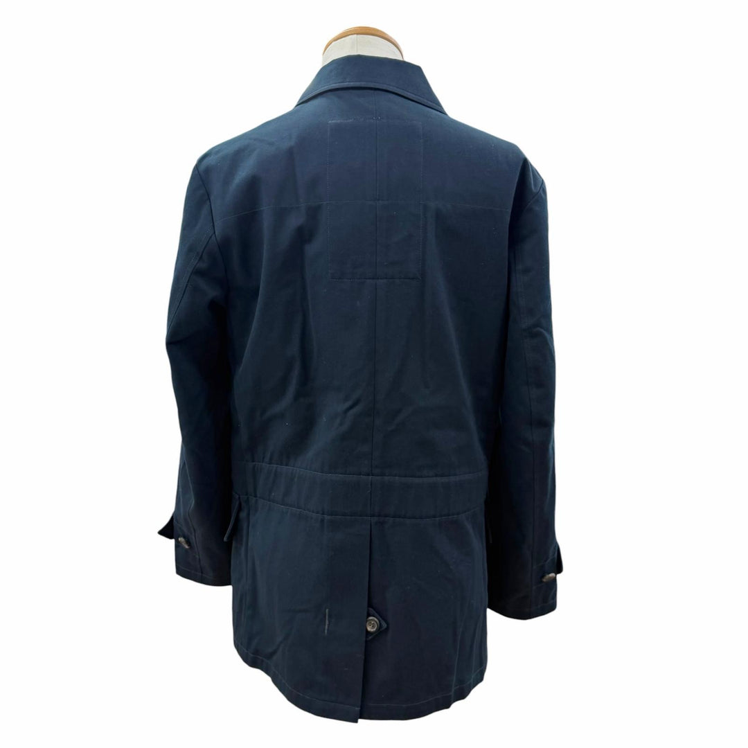 Great YVES SAINT LAURENT coat Navy cotton mens IT 46 253617