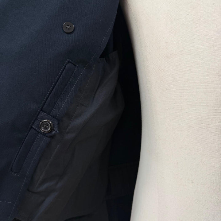 Great YVES SAINT LAURENT coat Navy cotton mens IT 46 253617