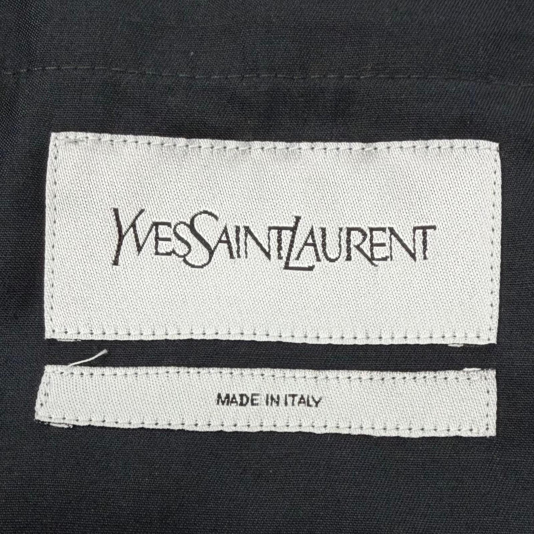 Great YVES SAINT LAURENT coat Navy cotton mens IT 46 253617