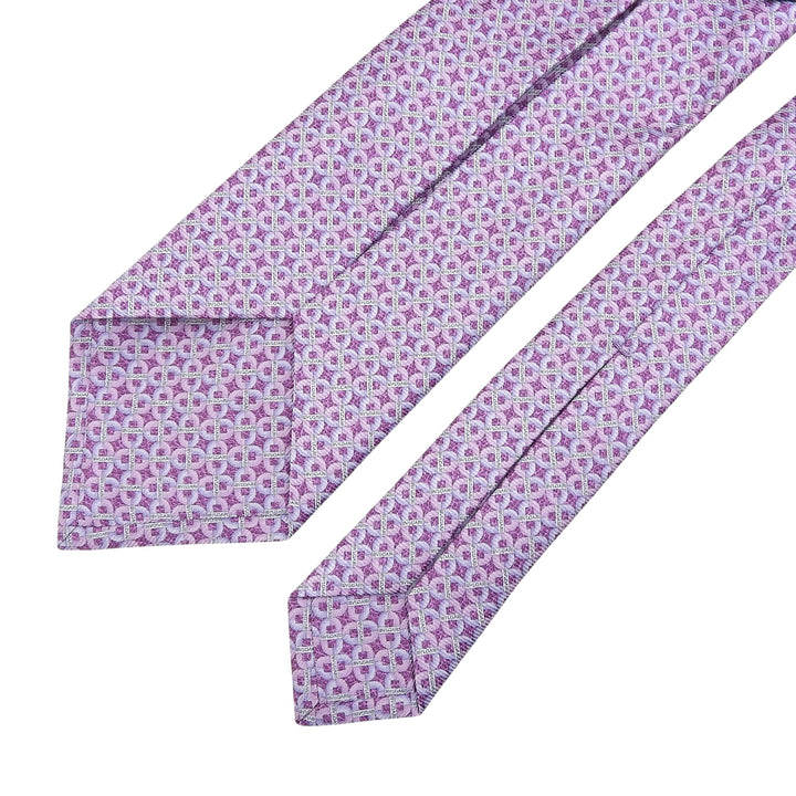 Pristine BVLGARI tie purple silk mens