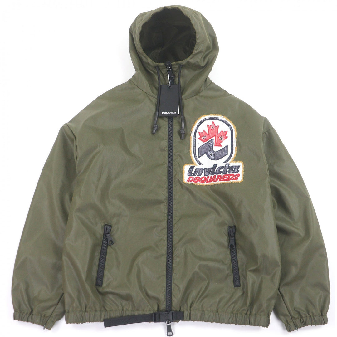 Pristine DSQUARED2 INVICTA Blouson Distressed Windbreaker khaki polyester
