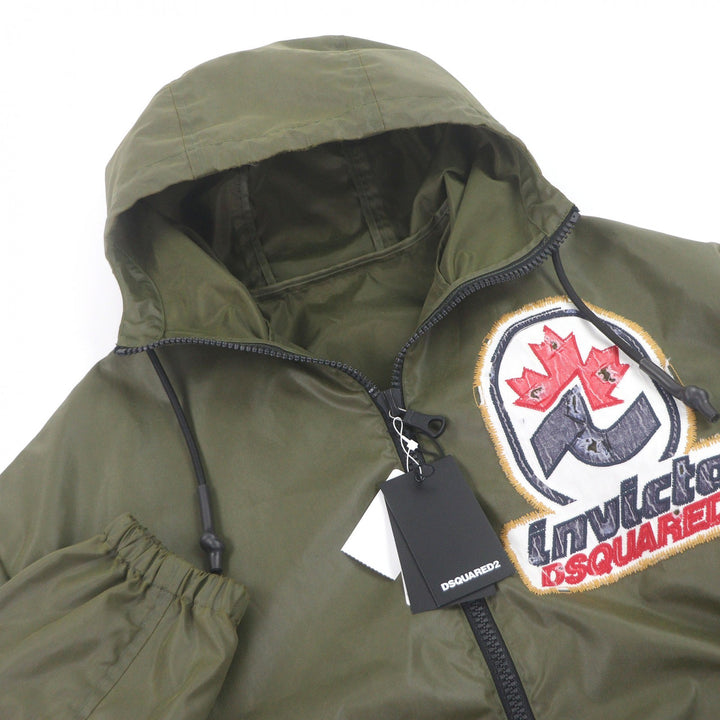 Pristine DSQUARED2 INVICTA Blouson Distressed Windbreaker khaki polyester