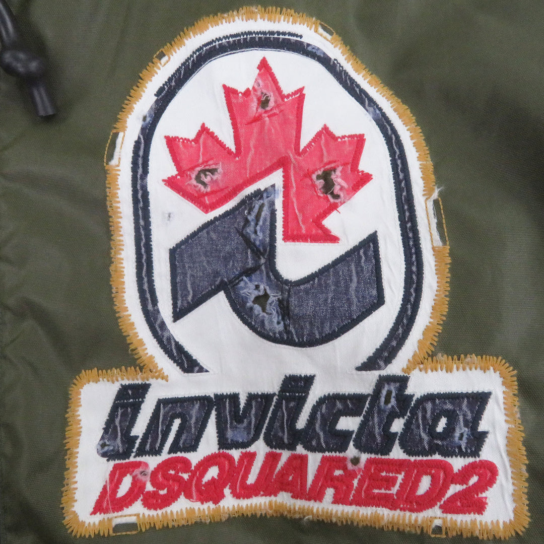 Pristine DSQUARED2 INVICTA Blouson Distressed Windbreaker khaki polyester