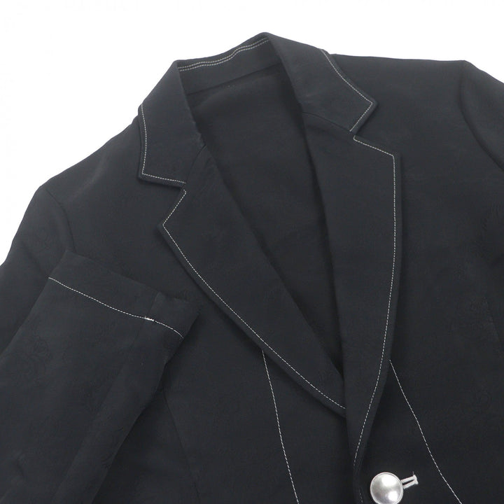 Excellent sulvam tailored jacket Stitch 2 button jacket All-over stitch design