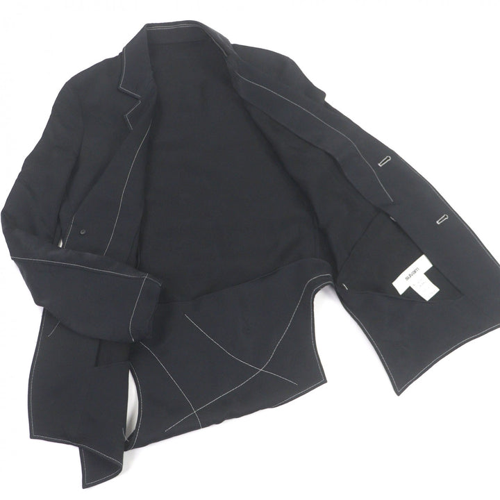 Excellent sulvam tailored jacket Stitch 2 button jacket All-over stitch design