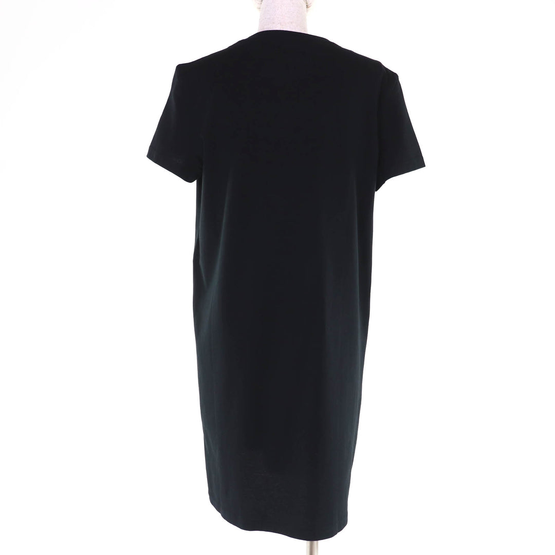 Pristine HERMES one piece H embroidered short sleeves black Women 40 4E4515DA