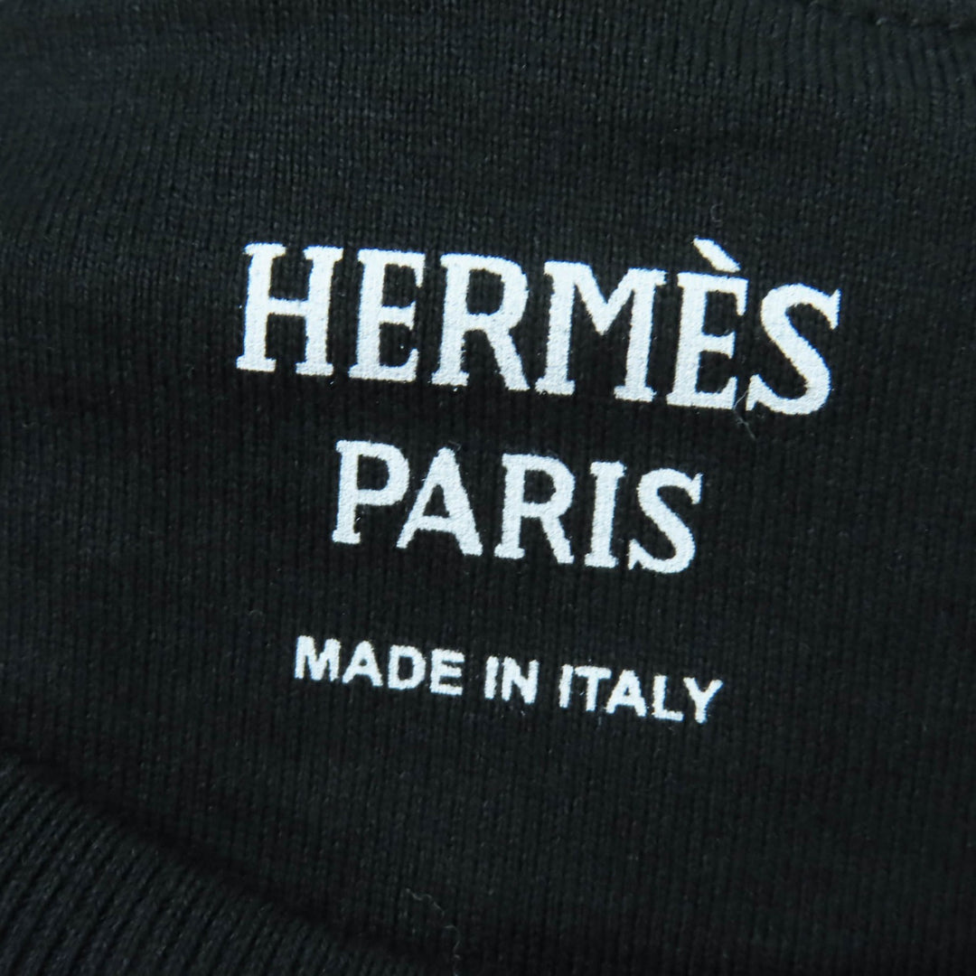 Pristine HERMES one piece H embroidered short sleeves black Women 40 4E4515DA