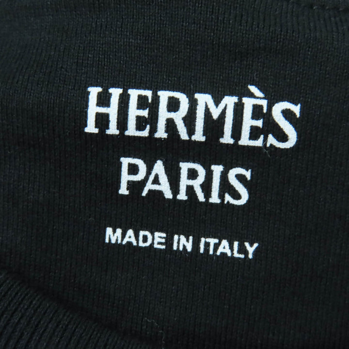 Pristine HERMES one piece H embroidered short sleeves black Women 40 4E4515DA