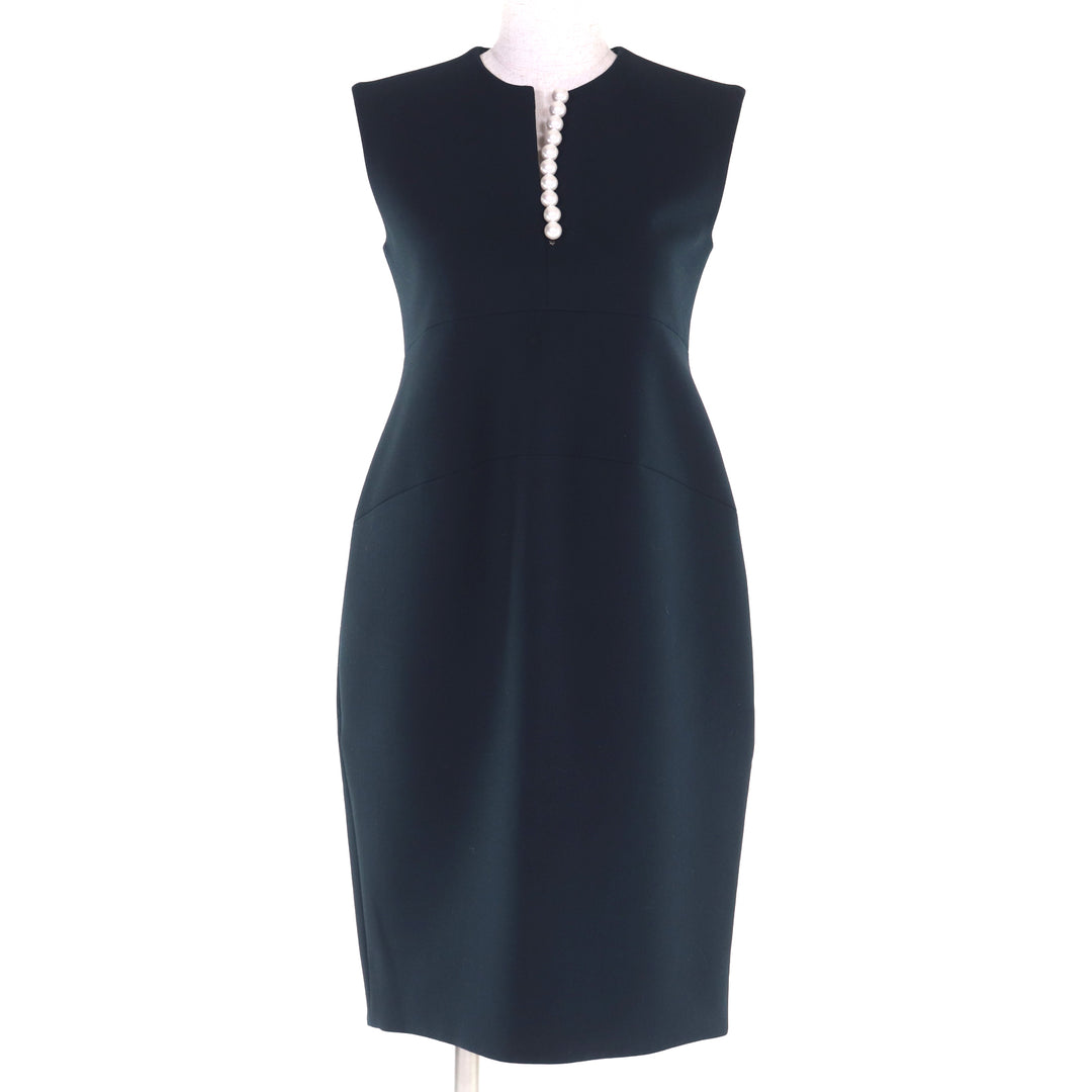 Excellent YOKO CHAN one piece Dark navy polyester Women 36 YCD-120-565