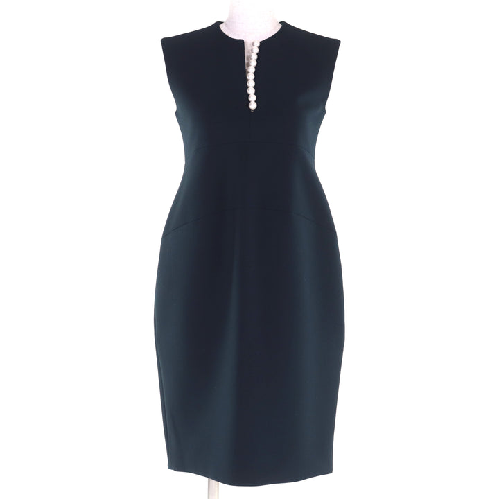 Excellent YOKO CHAN one piece Dark navy polyester Women 36 YCD-120-565
