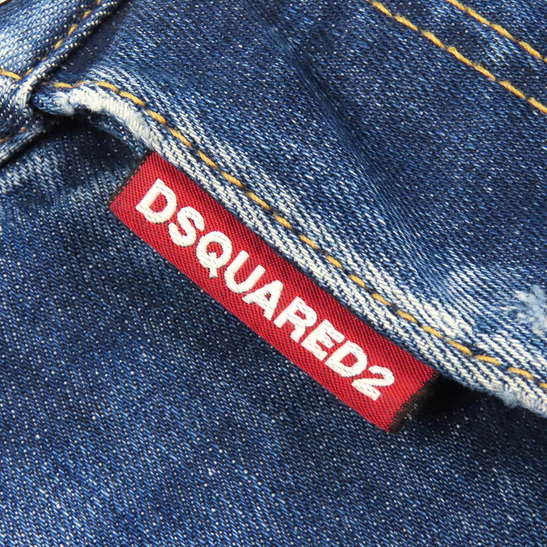 Discounted Great DSQUARED2 Denim SUPER TWINKY JEANS Distressed Skinny Jeans 46 S74LB1254