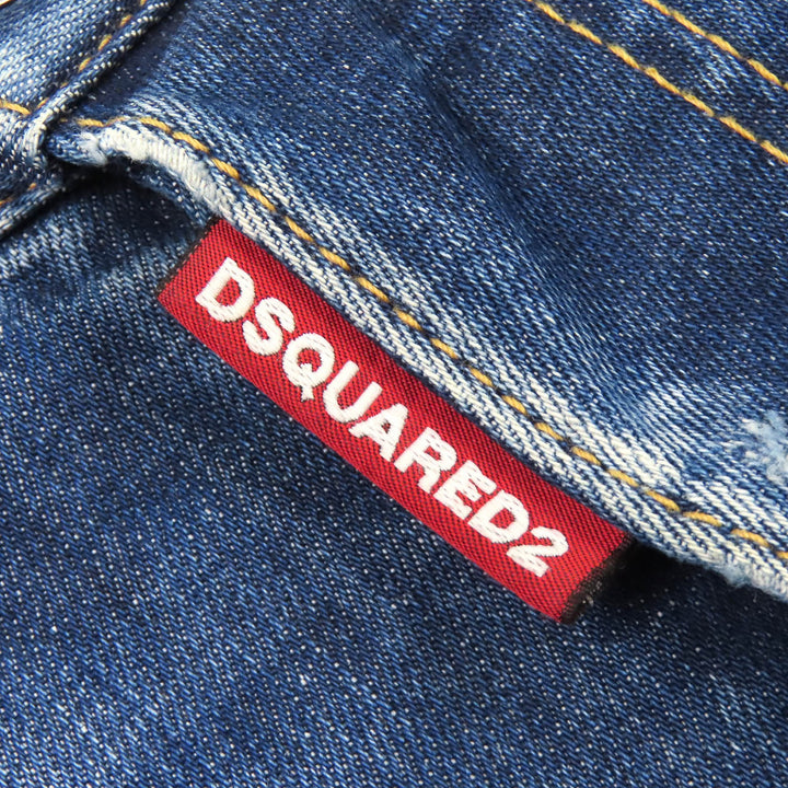 Discounted Great DSQUARED2 Denim SUPER TWINKY JEANS Distressed Skinny Jeans 46 S74LB1254