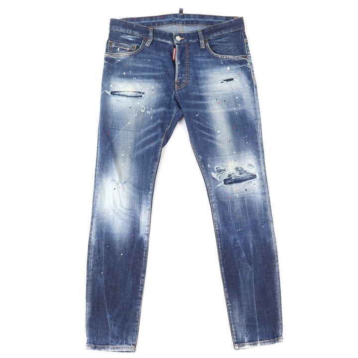 Discounted Great DSQUARED2 Denim SUPER TWINKY JEANS Distressed Skinny Jeans 46 S74LB1254
