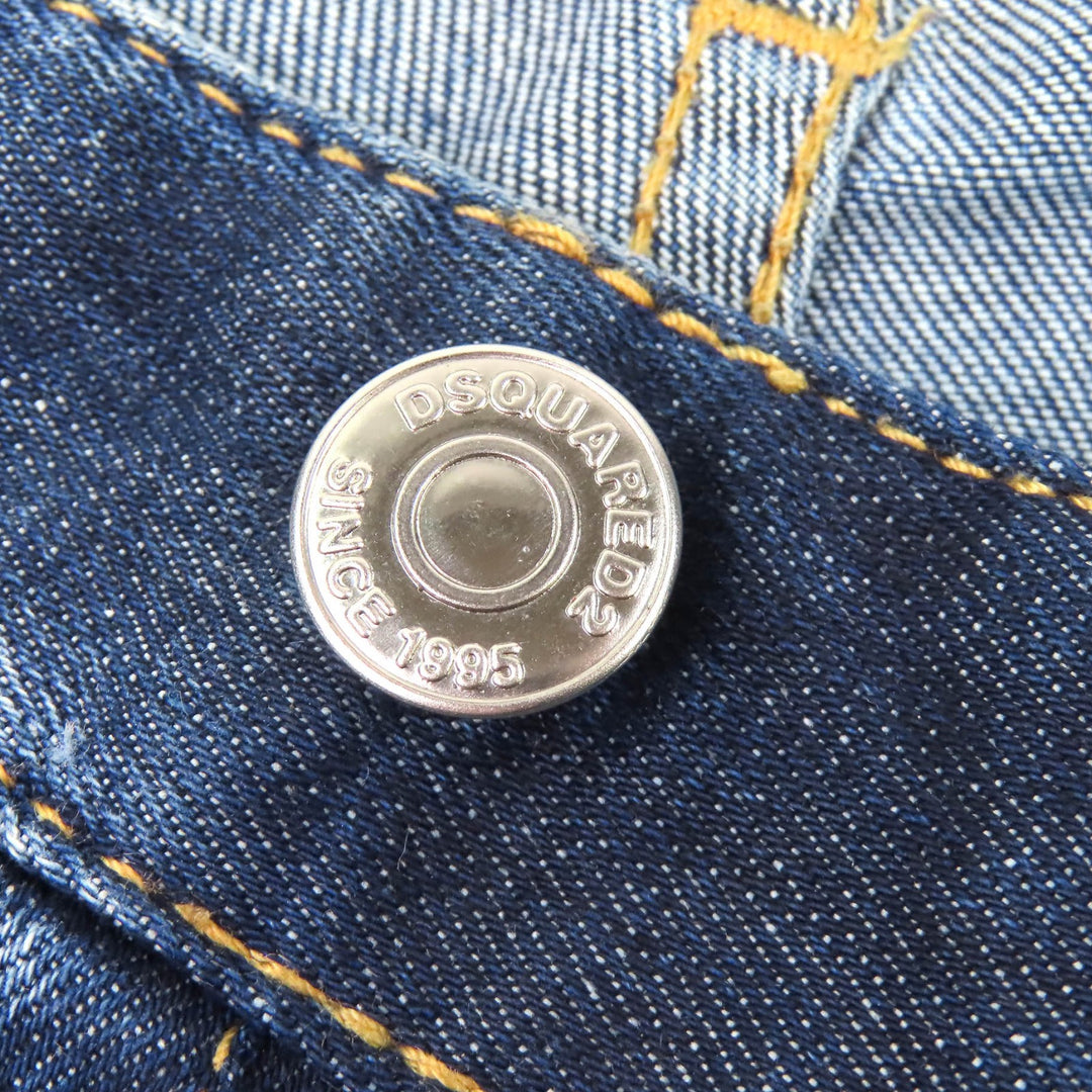 Discounted Great DSQUARED2 Denim SUPER TWINKY JEANS Distressed Skinny Jeans 46 S74LB1254