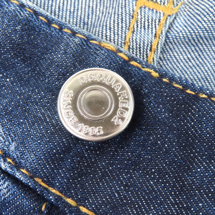 Discounted Great DSQUARED2 Denim SUPER TWINKY JEANS Distressed Skinny Jeans 46 S74LB1254