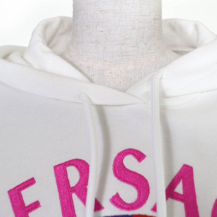 Great VERSACE hoodie Logo design long sleeve white cotton Women 36 1002804