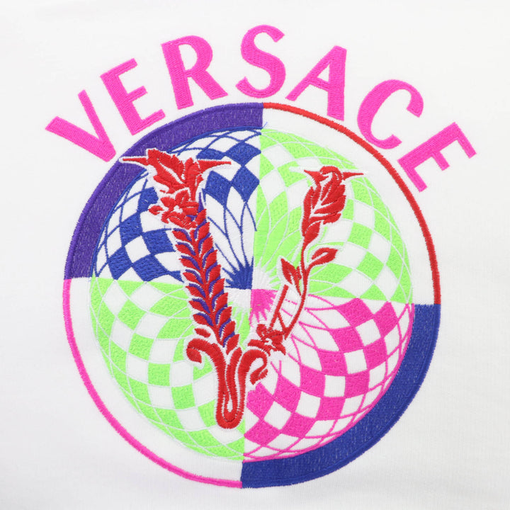 Great VERSACE hoodie Logo design long sleeve white cotton Women 36 1002804