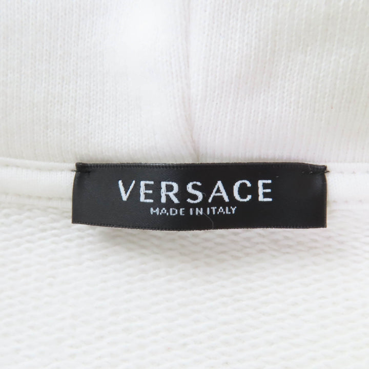 Great VERSACE hoodie Logo design long sleeve white cotton Women 36 1002804