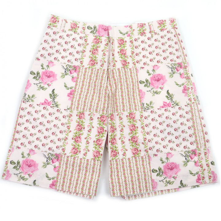 Excellent DIOR Shorts Floral rose print shorts pink cotton mens 48 293C170B5680