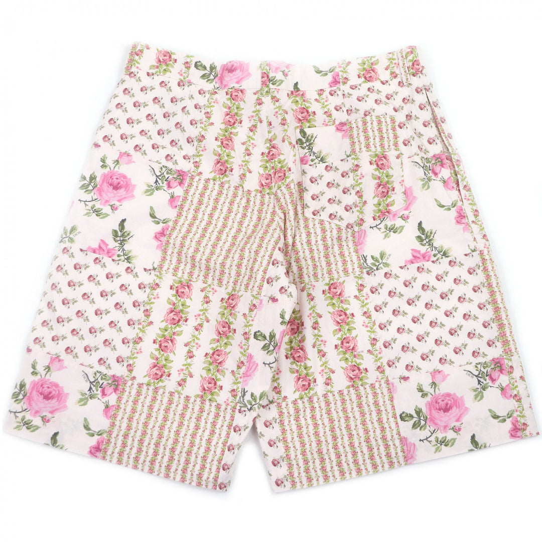 Excellent DIOR Shorts Floral rose print shorts pink cotton mens 48 293C170B5680