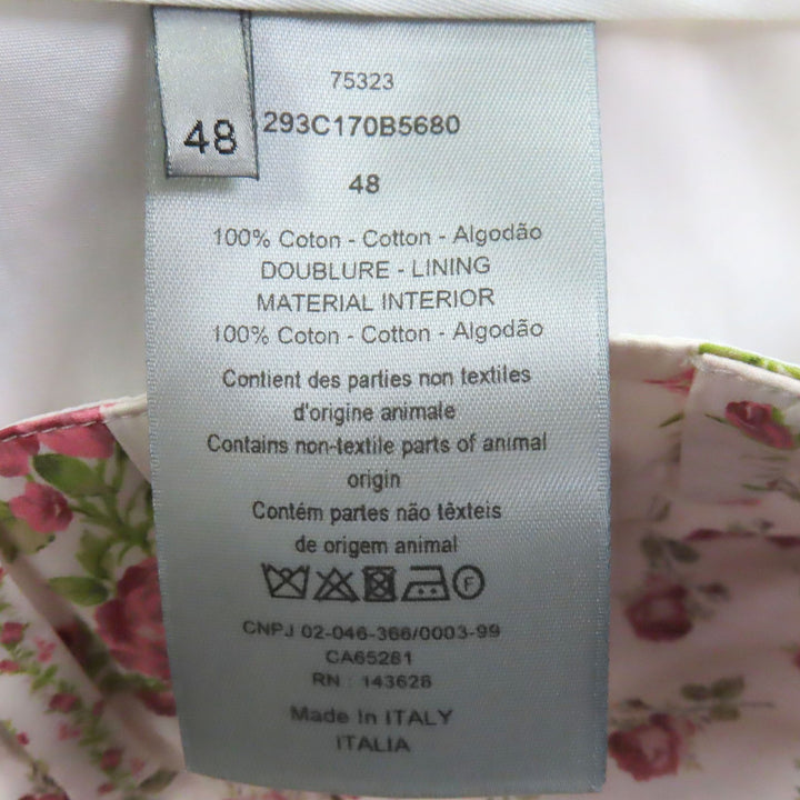Excellent DIOR Shorts Floral rose print shorts pink cotton mens 48 293C170B5680