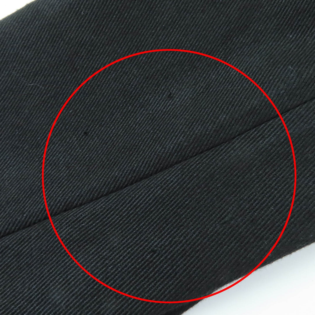 Excellent CHANEL collarless jacket logo button denim jacket black 36 P55644