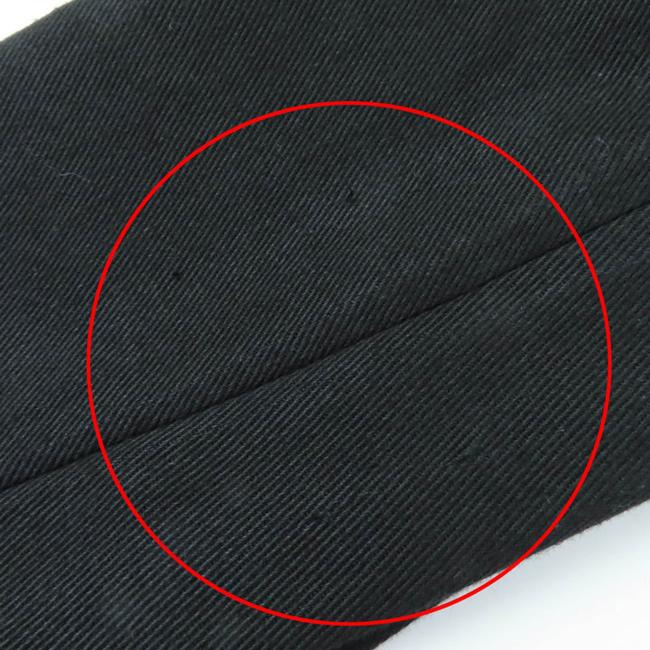 Excellent CHANEL collarless jacket logo button denim jacket black 36 P55644