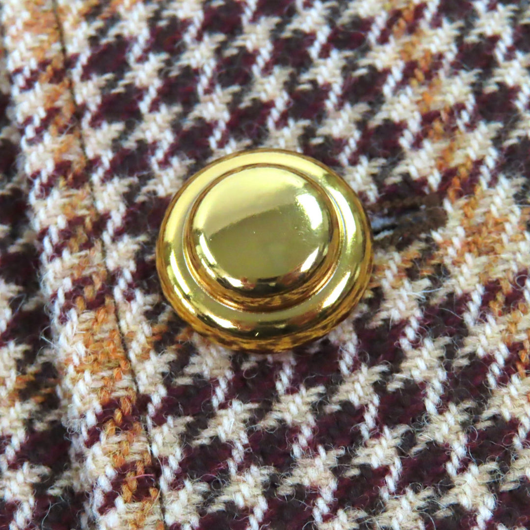 Excellent GUCCI Jacket Houndstooth Brown wool mens 46 609478