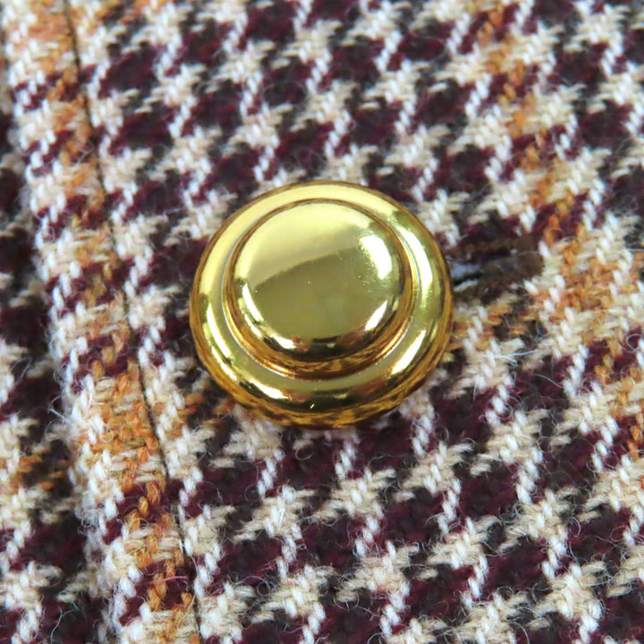 Excellent GUCCI Jacket Houndstooth Brown wool mens 46 609478