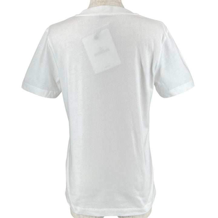 Excellent MONCLER Short sleeve T-shirt Brand logo Rhinestone logo white cotton M