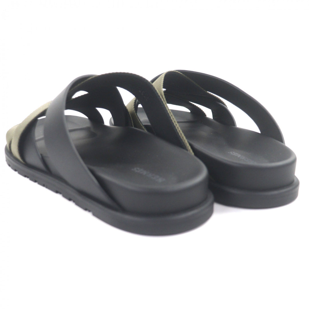 Pristine HERMES Sandals Casimir Cross Strap Slides mens 42