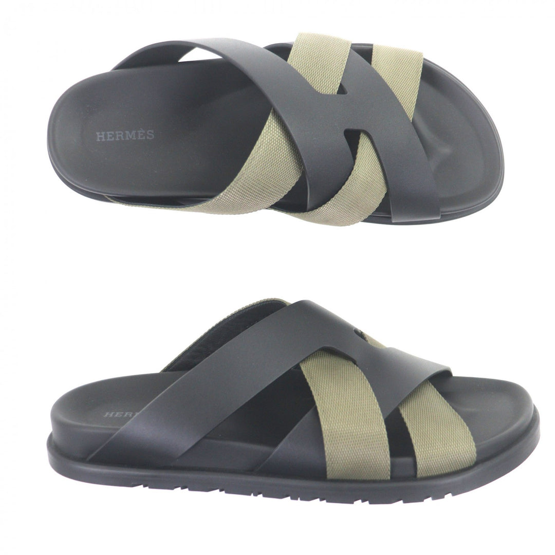 Pristine HERMES Sandals Casimir Cross Strap Slides mens 42