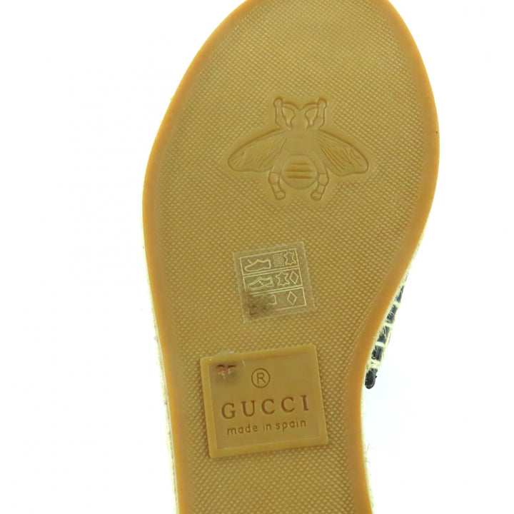 Excellent GUCCI Sandals GG Marmont espadrilles beige GG canvas Women 35 620120