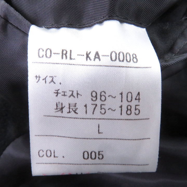 Very Good POLO RALPH LAUREN Chester coat fly front black hair mens L