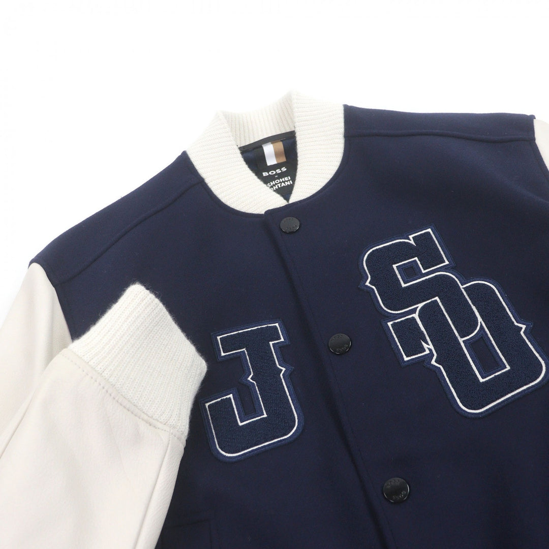 Great BOSS SHOHEI OHTANI Stajan Shohei Ohtani bomber jacket Navy wool mens 44